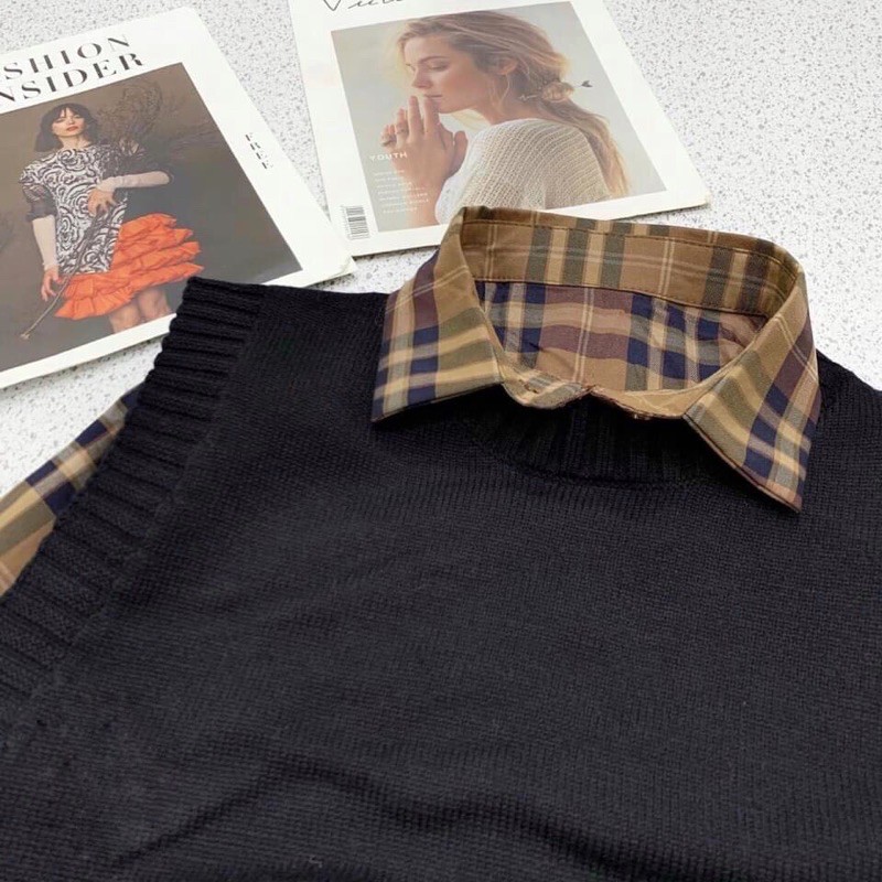 ÁO LEN LIỀN SƠ MI