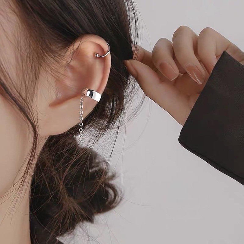 1 CHIẾC khuyên kẹp vành tai dây xích cá tính