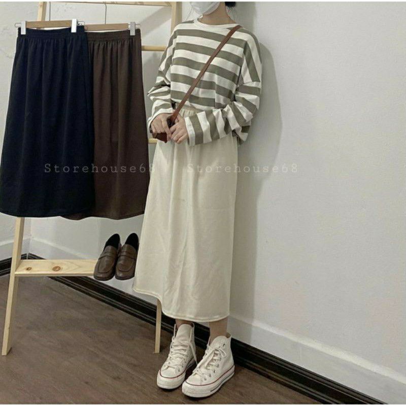 CHÂN VÁY THUN TRƠN XUÂN HÈ CHẤT SIÊU MỊN