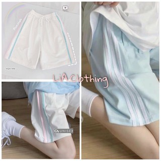 Quần Đùi Nữ 3 Sọc Cầu Vồng - LiA.Clothing [FREESHIP] - Quần shorts nữ dáng thể thao 3 sọc chất thun thoáng mát