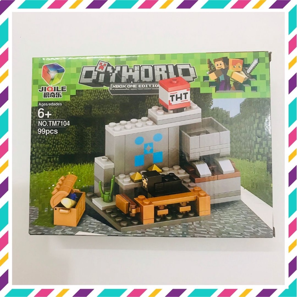 Lego minecraft, lego minecraft ngôi làng, đồ chơi lắp ráp, mincaraft 99pcs ~105pcs xếp hình ngôi làng