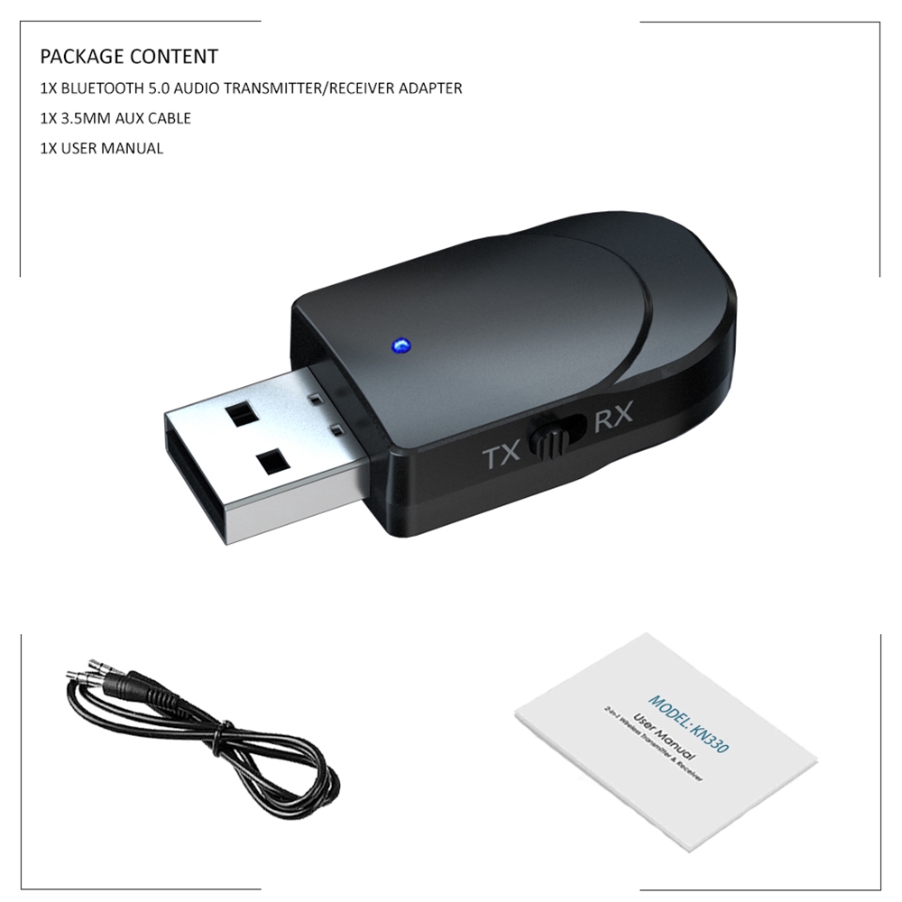 USB nhận tín hiệu Bluetooth 5.0 2 trong1 KN300