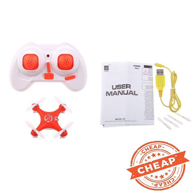 RC Máy Bay Quadcopter Cheerson Cx-10 Cx10 Mini 2.4g 4ch 6 Axis Led