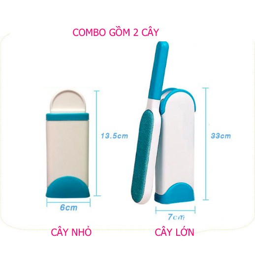 COMBO 2 Cây lăn lông mèo ,lược chải lông mèo, chó, thú cưng, cây lăn bụi quần áo, giường tĩnh điện đa năng tiện dụng