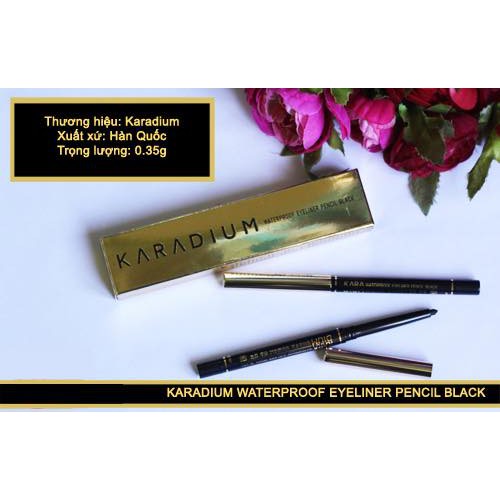 Chì Kẻ Mắt Chống Thấm Karadium Waterproof Eyeliner Pencil Black | BigBuy360 - bigbuy360.vn