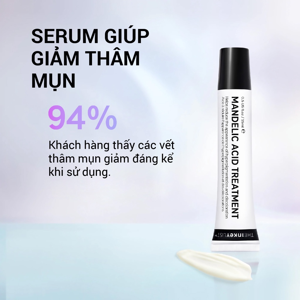 Serum giúp giảm thâm dành cho da mụn The Inkey List | Mandelic Acid Treament
