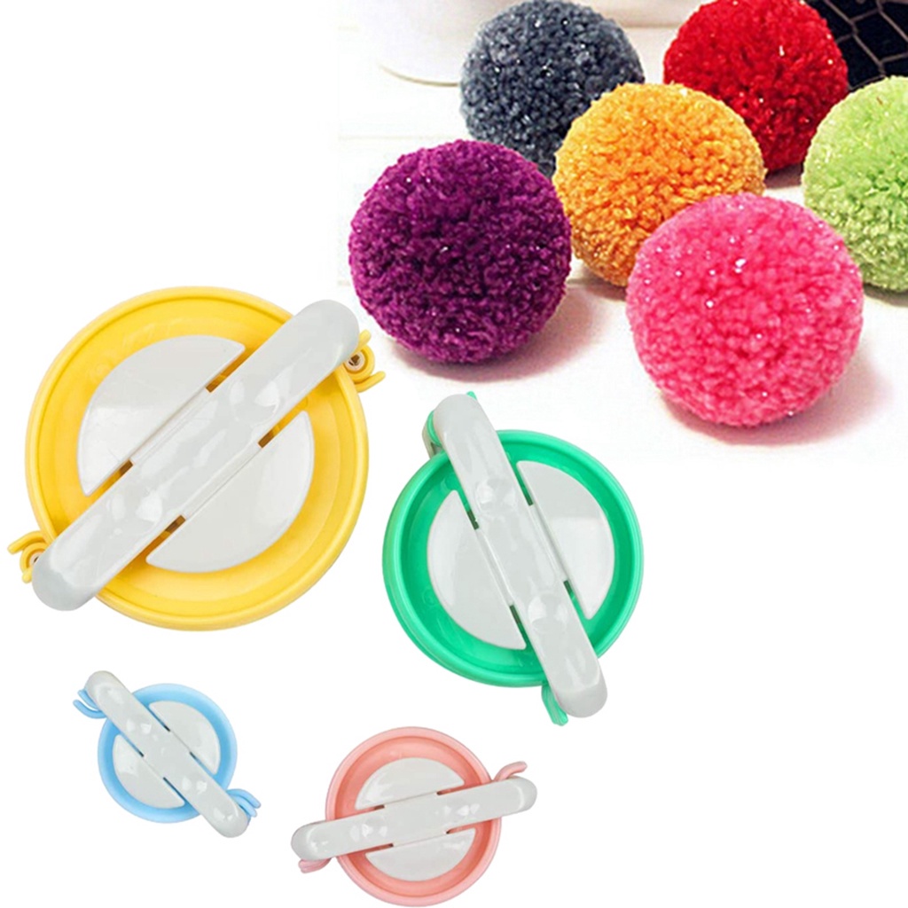 YIYU TYLER1 Round Fluff Ball Weaver Essential Knitting Tool Pompom Maker Set Pom Pom 4 Sizes DIY For Hat Scarf Decoration Needle Craft
