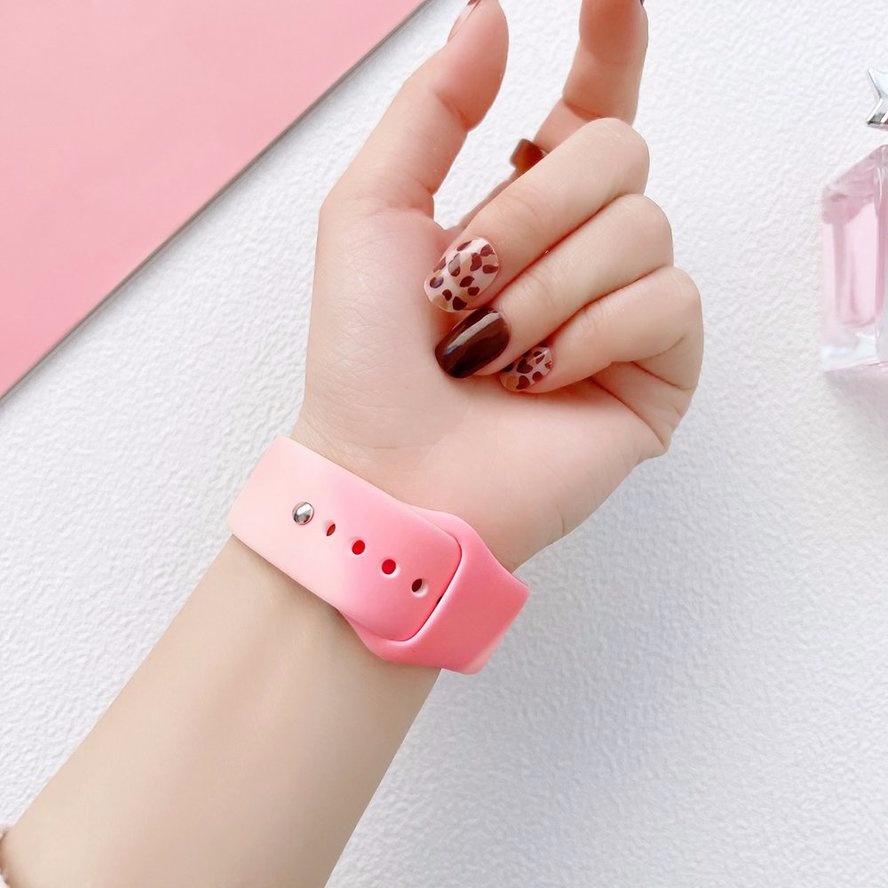 Dây đeo mềm màu gradient thích hợp cho đồng hồ thông minh Apple Watch 41mm 45mm 40mm 44mm 38mm 42mm