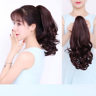 Đuôi tóc giả ngoạm xoăn sóng lửng 40cm, tỉa layer (loại siêu nhẹ). Hàng CAO CẤP tóc giả giống tóc thật. Mã N152