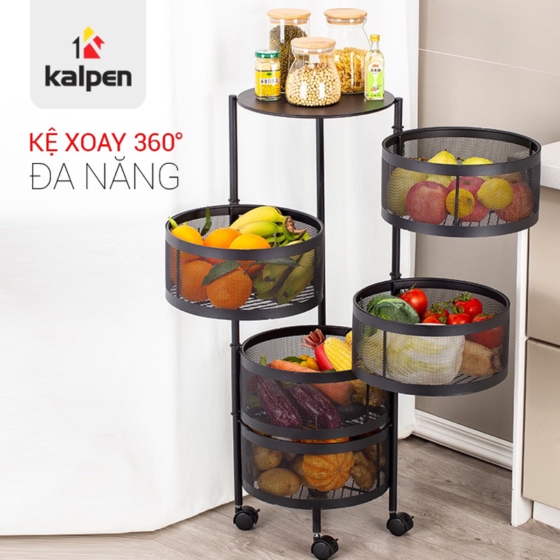 THÔNG TIN SẢN PHẨM KỆ THÔNG MINH KALPEN XOAY 360 ĐỘ DI ĐỘNG 3,4,5 TẦNG
