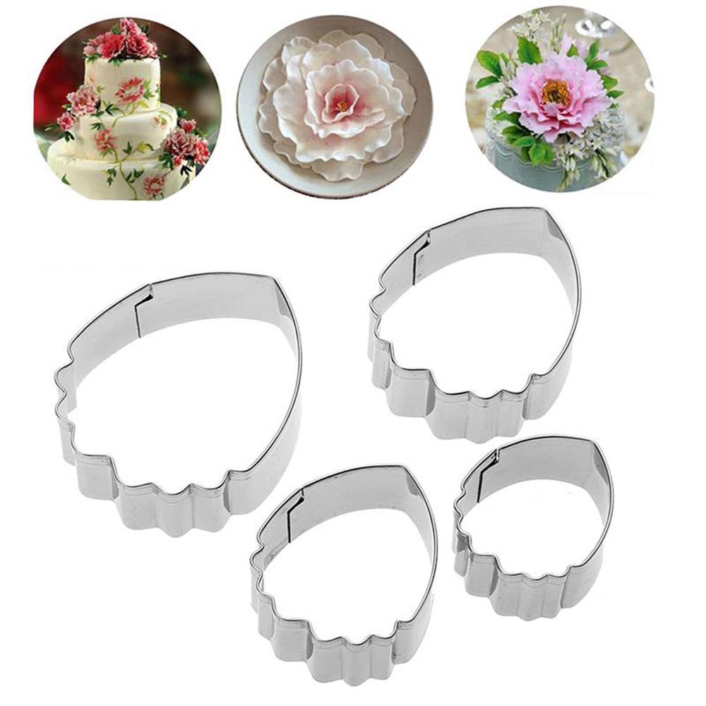 AUGUSTINA Bộ 4 Khuôn Cắt Bánh Quy, Sô Cô La, Được Làm Từ Thép Không