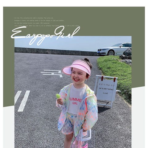 [Hàng Mới Về] Áo Khoác Chống Nắng Mỏng Có Mũ Trùm Đầu Thoáng Khí Thoải Mái Nhiều Màu Sắc Dành Cho Bé Gái