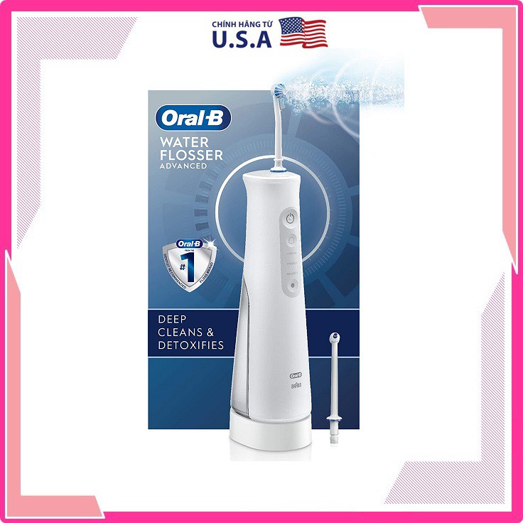 [USA] Máy Tăm Nước Oral-B Waterjet | Water Flosser Advanced | Công Nghệ OXYJET | Chính Hãng Oral-B