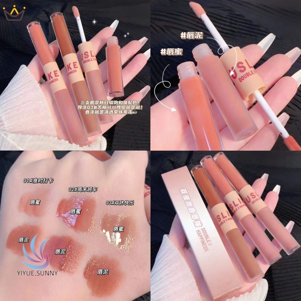 Son Môi Hai Đầu Dưỡng Ẩm Chống Thấm Nước MM YUE