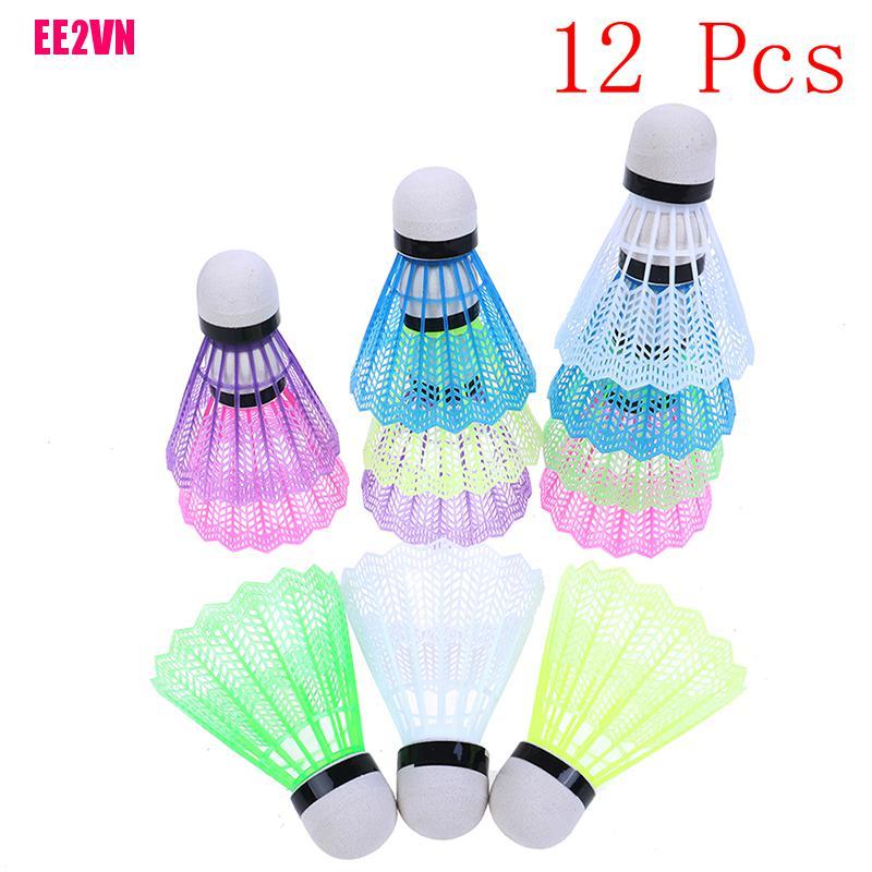 Set 12 Trái Cầu Lông Nhựa E2Vn Nhiều Màu