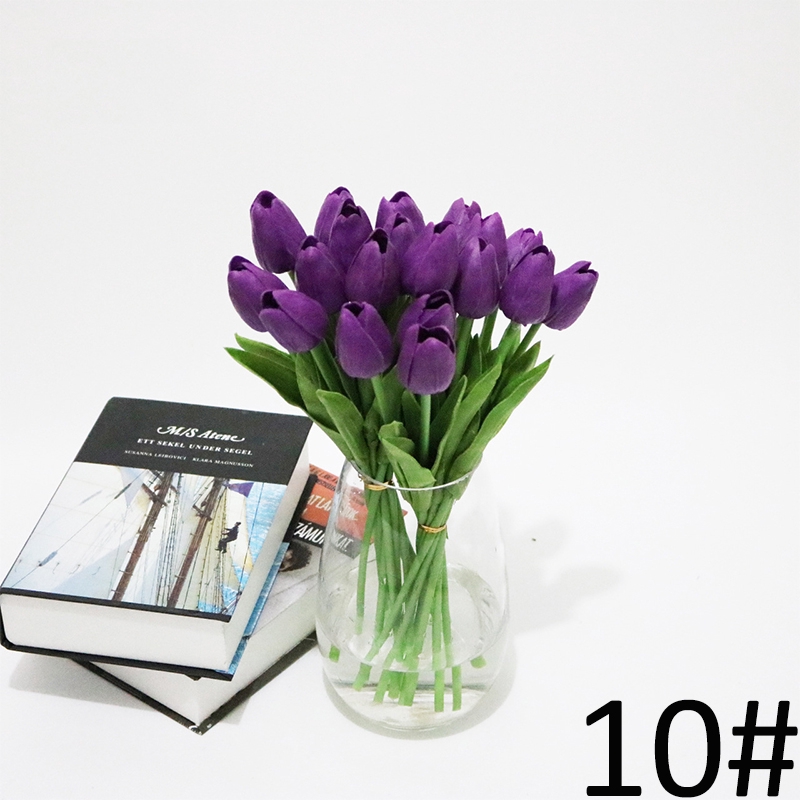 Bộ 10 bông hoa tulip nhân tạo dùng để trang trí nội thất