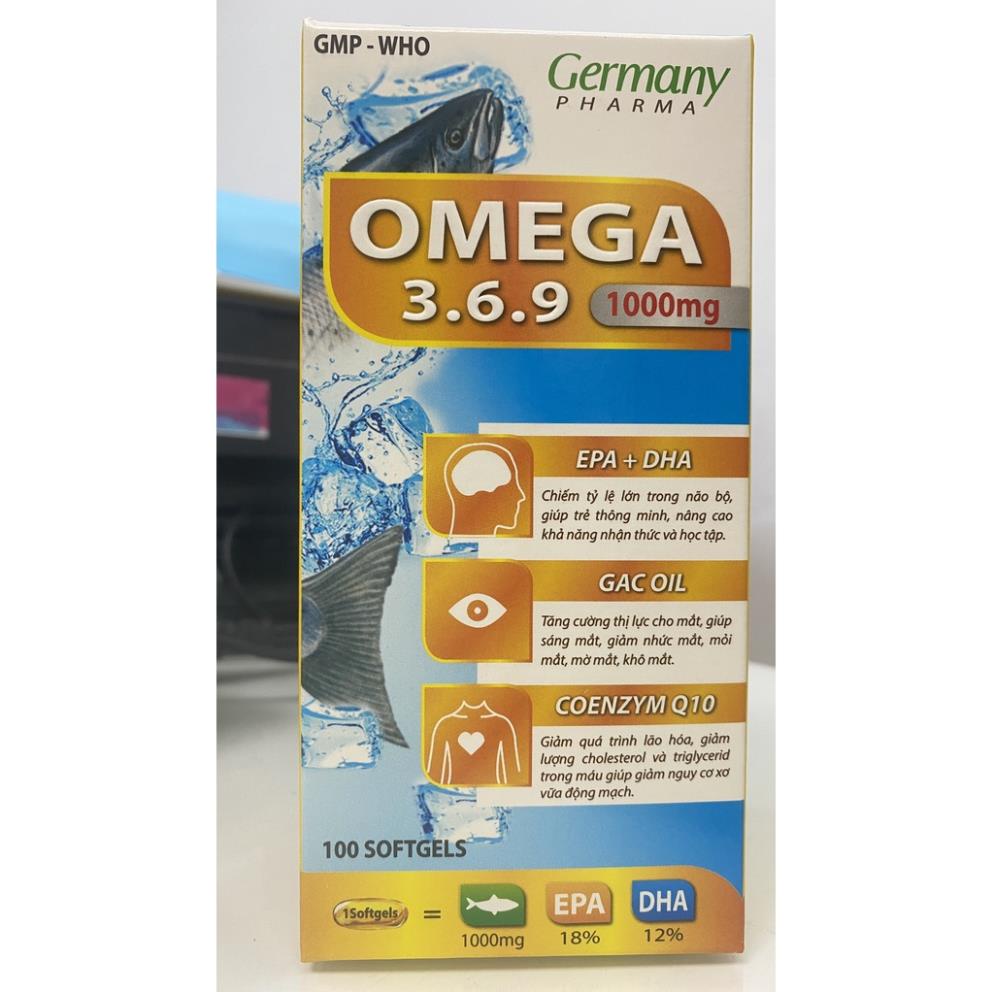 Bổ Sung Dầu cá Omega 369 Giúp Hệ Tim Mạch Khỏe Mạnh,Phát Triển Trí Não,Thị Lực