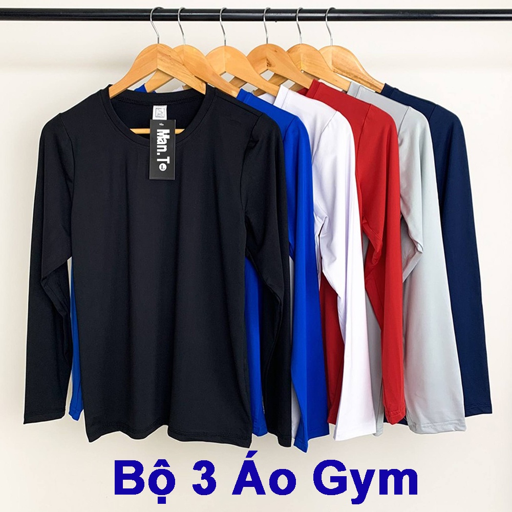 Bộ 3 Áo thun Nam – Áo thun tay dài Giữ nhiệt thể thao cao cấp – Chuẩn gym mặc nhà dạo phố - Nhiều màu- Thun lạnh M031 XM
