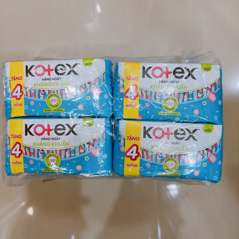 Combo 8 gói băng vệ Kotex Hằng Ngày Kháng Khuẩn