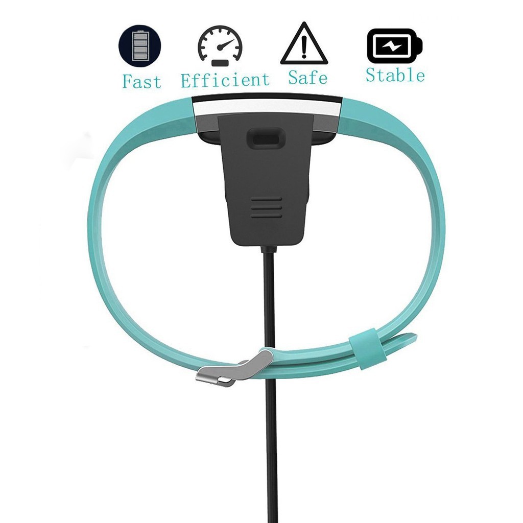Đế sạc cho đồng hồ thông minh cổng USB Fitbit Charge 2 3 4 kèm cáp 1m