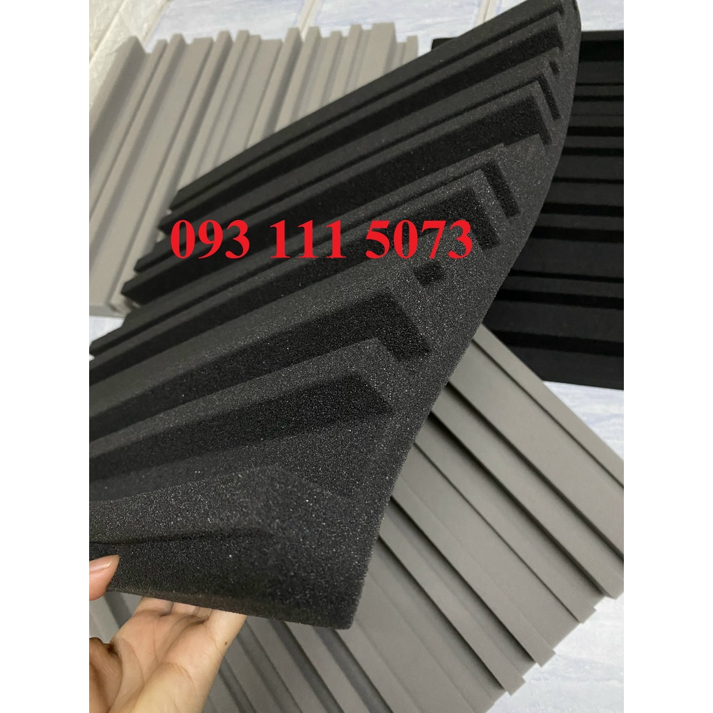 Mút cách âm tiêu âm tích hợp cao su chống rung hình sóng 50x50cm