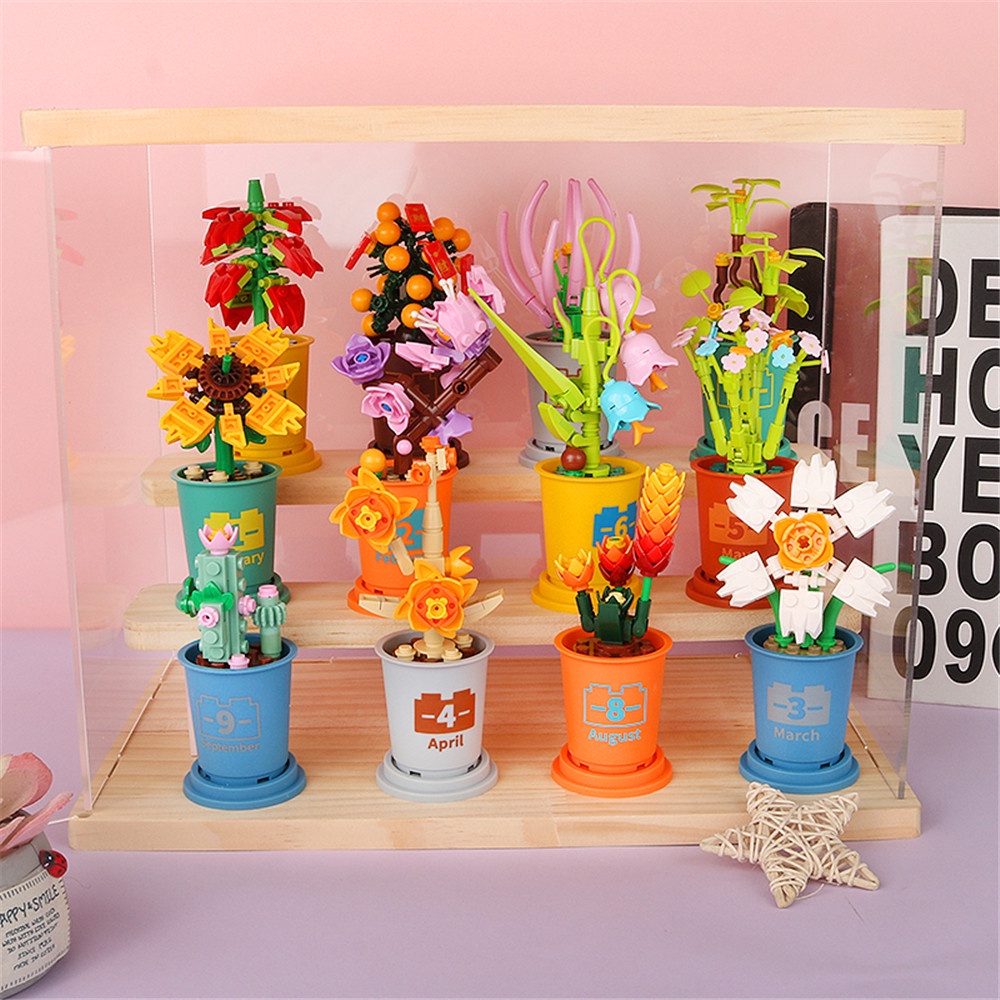 Bộ Đồ Chơi Lắp Ráp Chậu Cây Xương Rồng DIY Dành Cho Trẻ Em