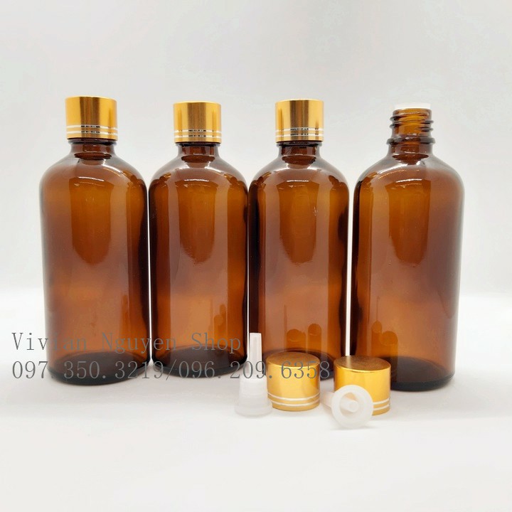 Combo 50 Chai lọ đựng tinh dầu nhỏ giọt 100ml, lọ đựng tinh chất, mỹ phẩm từ thủy tinh chất lượng cao