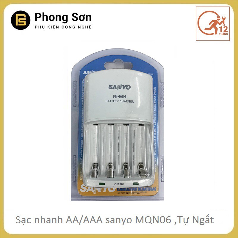 Sạc pin AA/AAA MQN06 Sanyo (sạc nhanh )