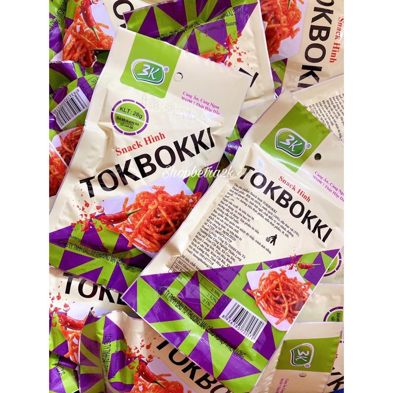 Gói snack cay tokbokki ahihi