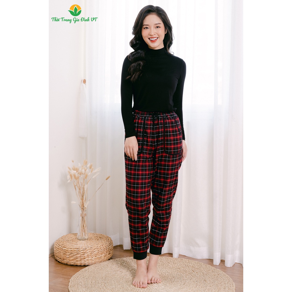 Quần cotton bo gấu dài kẻ nữ Q06.2103 - Thời Trang Gia Đình VT | BigBuy360 - bigbuy360.vn