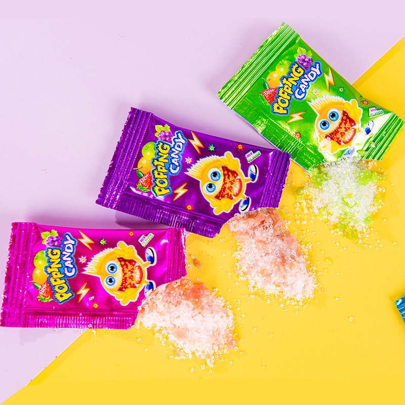 [ Hương vị tuổi thơ ] Combo 500g Kẹo Nổ Striking Popping Candy vị hoa quả món ăn vặt tuổi thơ siêu nghiền