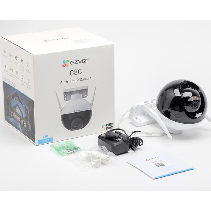 Camera IP Wifi ngoài trời Ezviz C8C Full HD 1080p Xoay 360, có màu ban đêm, tích hợp míc - Hàng chính hãng