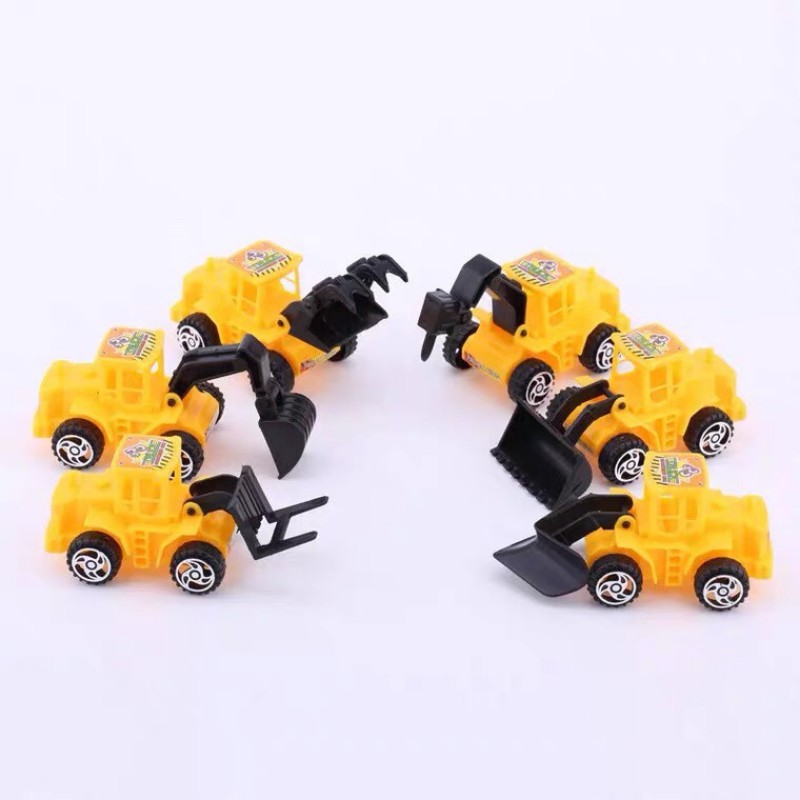 Ô tô đồ chơi trẻ em set 6 xe cẩu cho bé rèn luyện khả năng vận động DC004