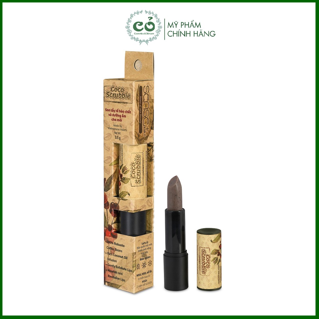 Son tẩy tế bào chết và dưỡng ẩm môi Coco Scrubbie