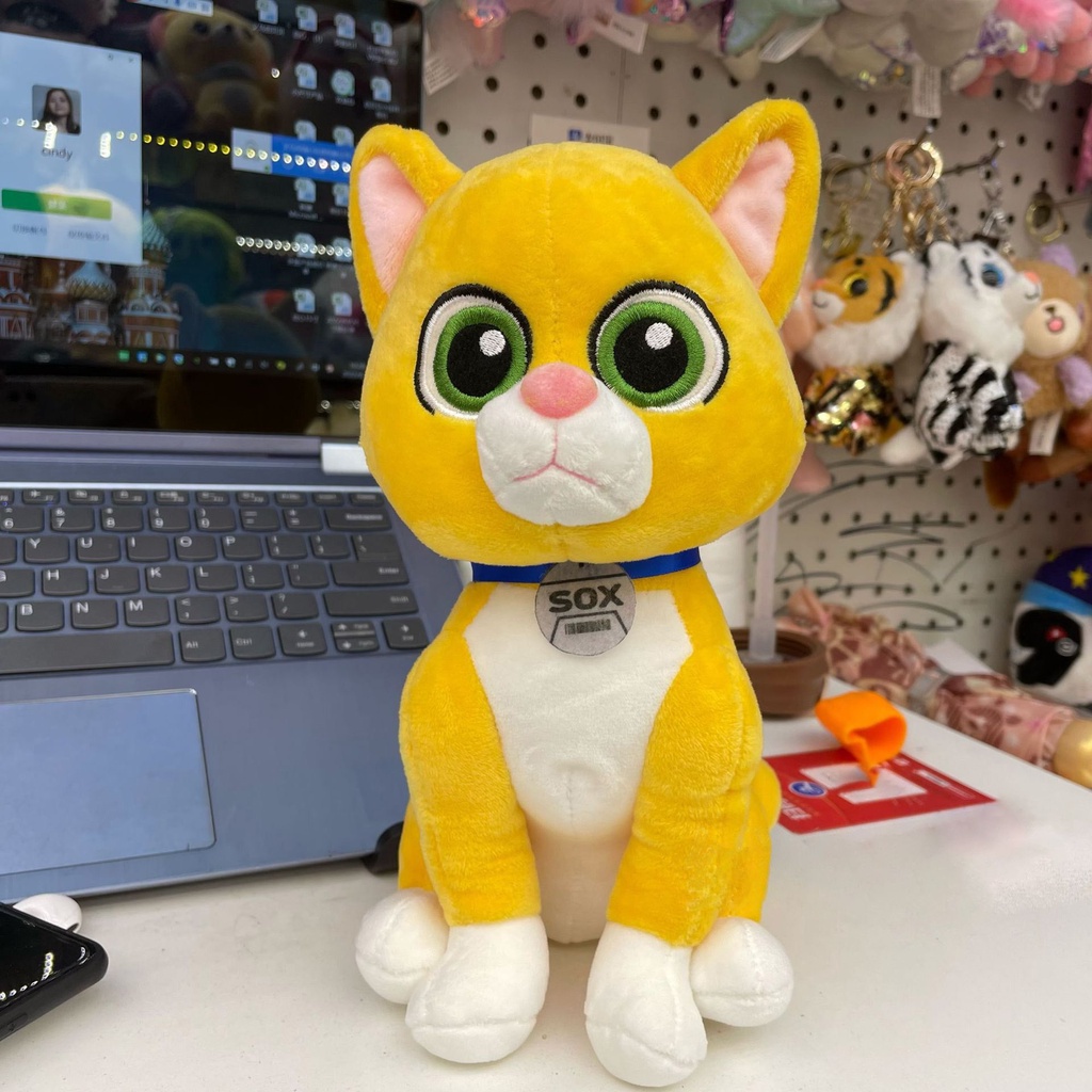 Disney Pixar Buzz Lightyear Sox Cat Animal Sheriff Bass 25cm Stuffed Plush Toys Buzz Lightyear Woody Tracy Doll Cute Mechanical Puppy Plush Toys