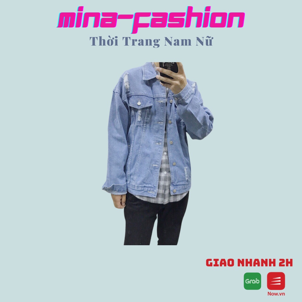 🌟HCM🌟🌺🌺️⚡*Free Ship 99k* --Hot Hot Áo Khoác Jean Dành Cho Nam AKJNA02<----- Mina-Fashion