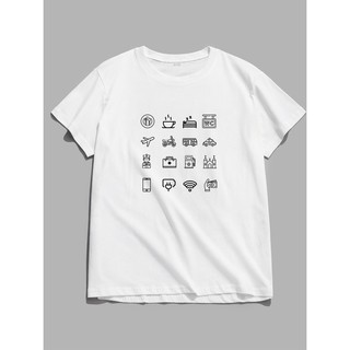 Áo Thun Icon Du Lịch - Trắng Đen