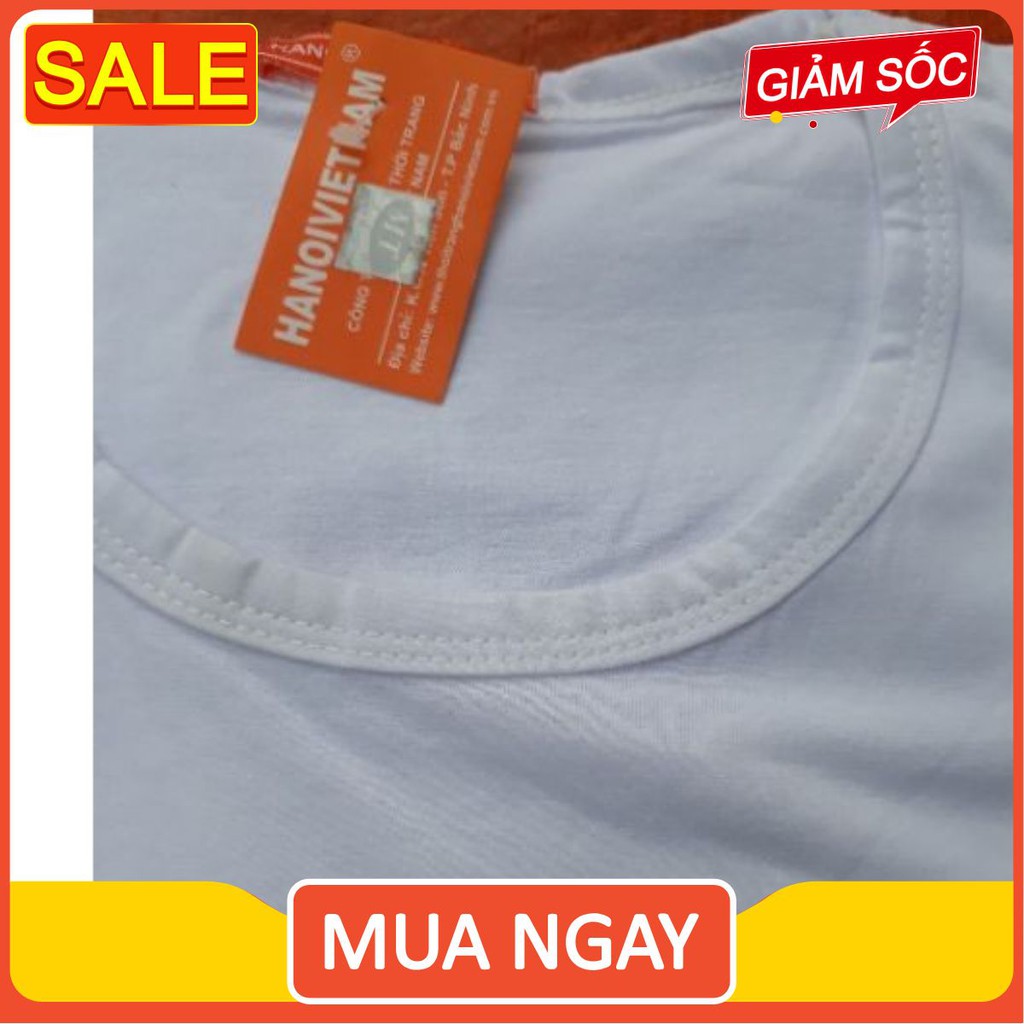 Aó thun Lót Nam HANOIVIETNAM Đông Xuân 3 lỗ Cộc Tay Cổ Tròn mỏng mát áo lót nam mặc tập gym tập thể thao