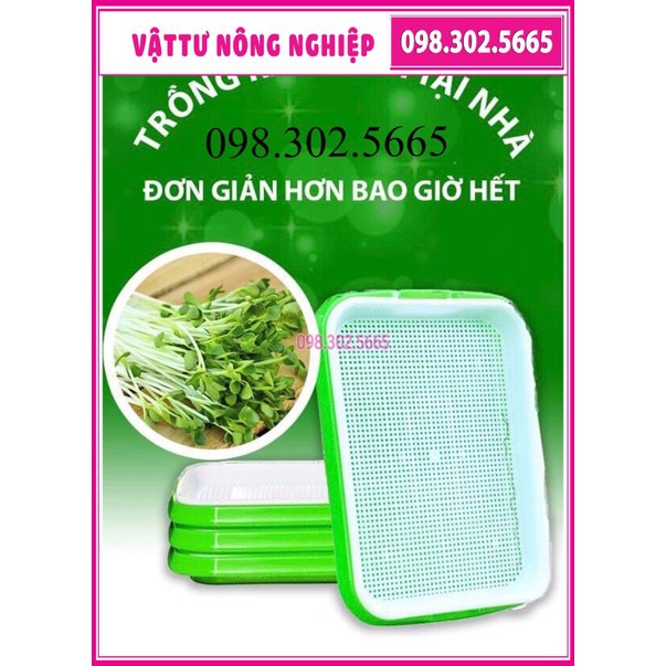 [Có bảo hành] Khay trồng giá đỗ, rau mầm thuỷ canh thông minh nhựa nguyên sinh an toàn