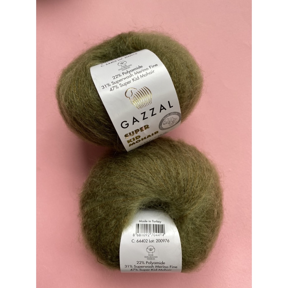 Len Super Kid Mohair - Nhập khẩu từ hãng Gazzal - 25 gram dài 237m