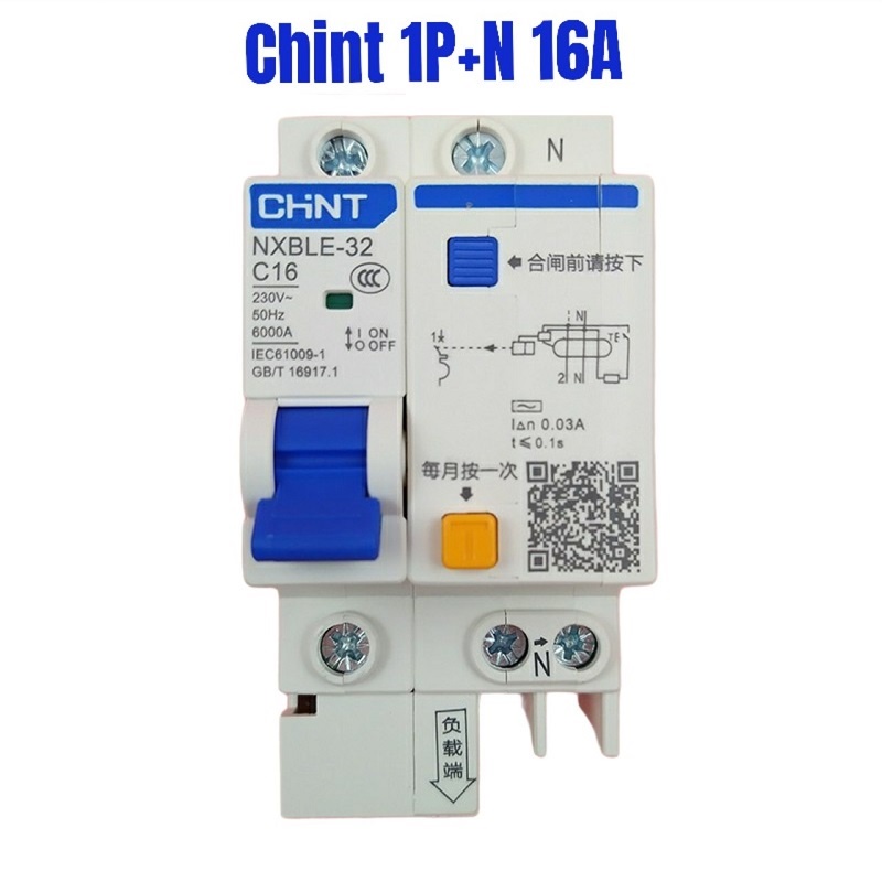 Áp Tô Mát Chống Giật, Chống Dòng Rò CHINT 1PN 16A,20A, 25A, 32A, 40A, 63A /220V  - Thiết Bị Điện ENERGY