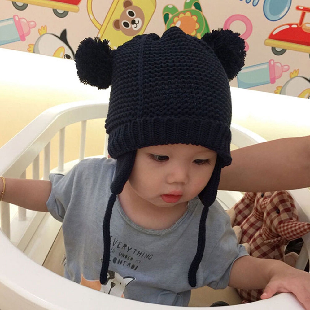 Mũ Len Beanie Giữ Ấm Cho Bé