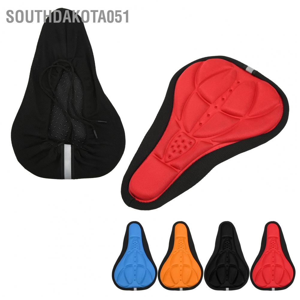 Southdakota051 Bike Seat Cover Soft Breathable Durable Sponge Easy Installation Comfortable Concavo Convex Design Cushion