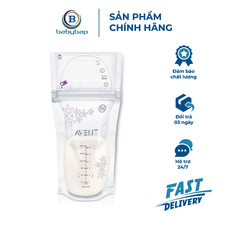 Túi Trữ Sữa Philips Avent (25túi) -180ml_Túi