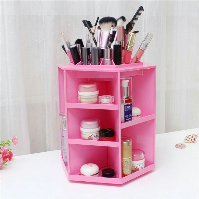 Kệ mỹ phẩm lục giác xoay 360 độ