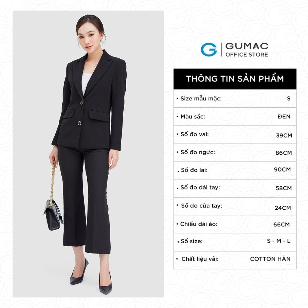 [Mã WABRGUM giảm 10% tối đa 30K đơn 99K] Áo vest Blazer AC05054 thời trang GUMAC
