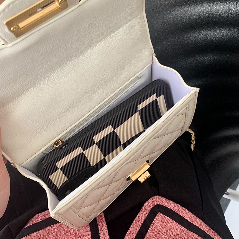 Túi Đeo Chéo Hình Vuông Nhỏ Có Khóa Thời Trang Cho Nữ