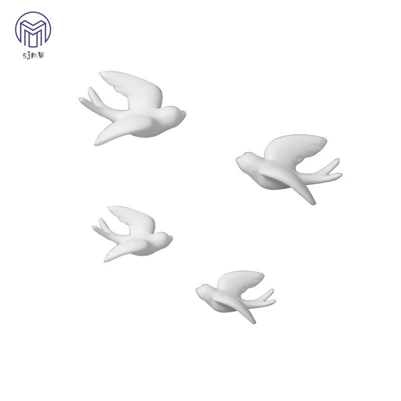 Mô hình chú chim bằng gốm 3D dành cho trang trí tường