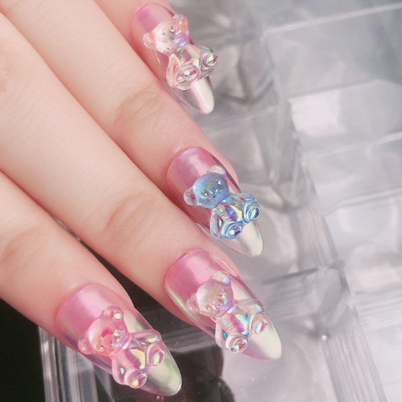 Charm gấu 3D trang trí móng.,phụ kiện Nail