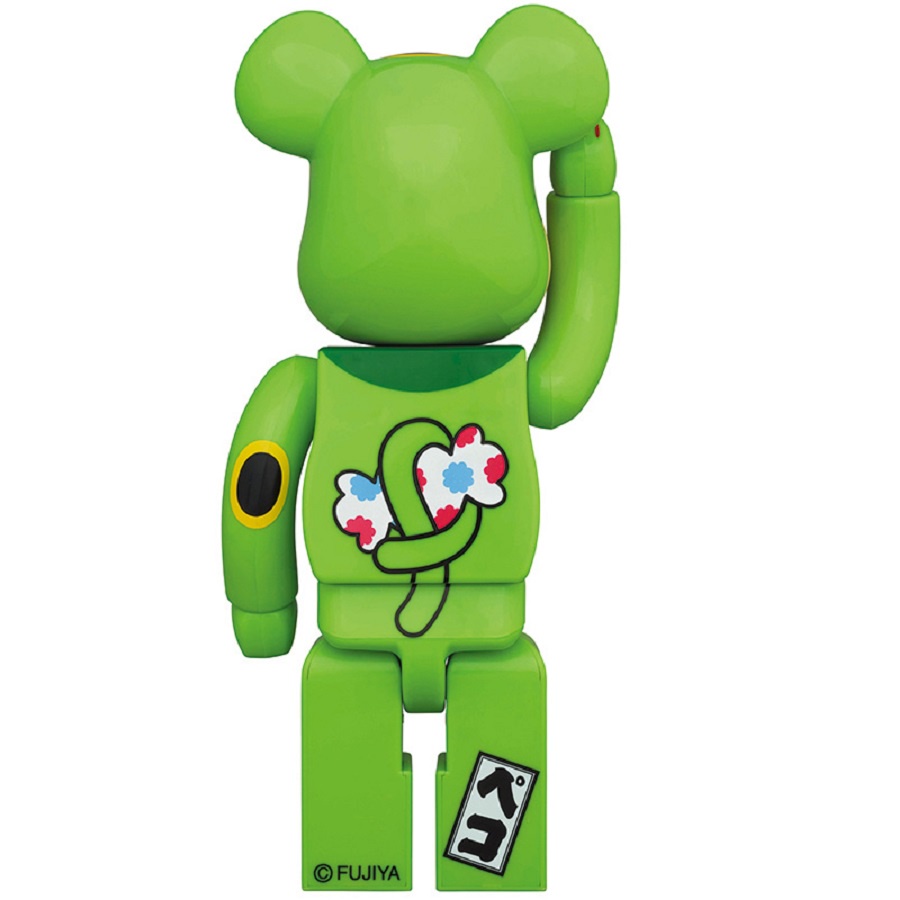 Mô hình trưng bày decor Bearbrick Maneki Neko Pekochan Flurescent Green 100% &amp; 400%